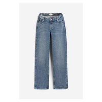 H & M - MAMA Wide Low Jeans Before & After - modrá