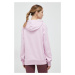 Mikina New Balance dámská, fialová barva, s kapucí, s aplikací