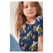 Dětská bavlněná halenka Roxy tmavomodrá barva, vzorovaná