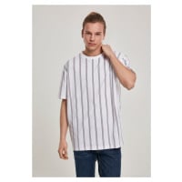 Těžké oversized tričko AOP Stripe bílá/námořnická