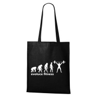 DOBRÝ TRIKO Bavlněná taška s potiskem Evoluce fitness Barva: Černá