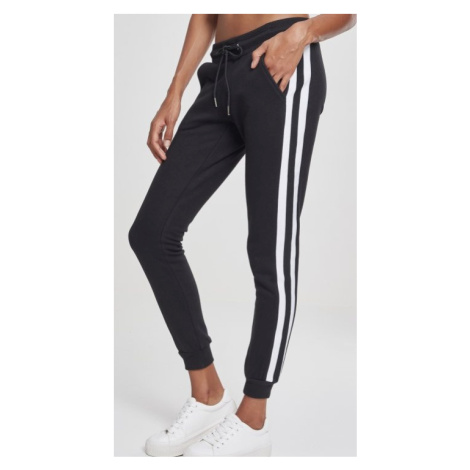 Dámské tepláky Urban Classics Ladies College Contrast Sweatpants - černo / bílé