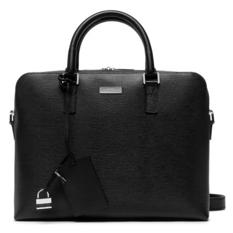 Černá kožená business taška - BOSS Hugo Boss