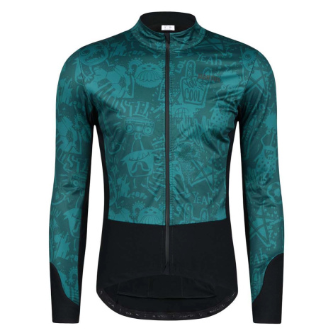 MONTON Cyklistická zateplená bunda - MONSTER THERMAL - černá/zelená