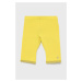 Dětské legíny United Colors of Benetton žlutá barva, hladké