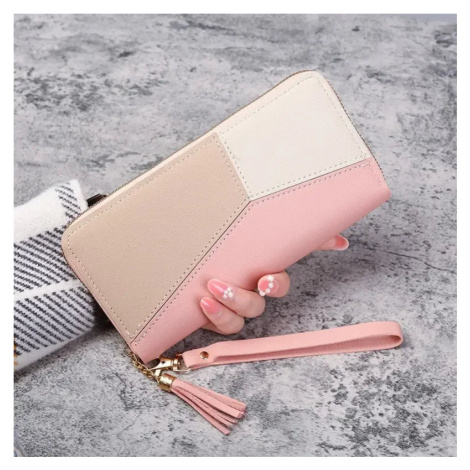 Dlouhá dámská peněženka na zip s přihrádkami na karty
