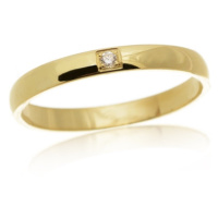 Prsten ze žlutého zlata s diamantem BP0101F + DÁREK ZDARMA