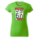 DOBRÝ TRIKO Dámské tričko s potiskem Věkometr 60 Barva: Lahvově zelená