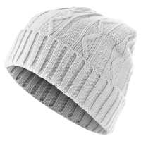 Čepice Beanie Cable Flap - bílá