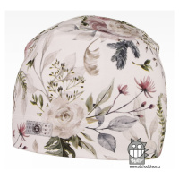 Bavlněná celopotištěná čepice Dráče - vzor 03 - bílá, květy Barva: Bílá
