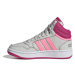 Dívčí rekreační obuv ADIDAS Hoops 3.0 Mid K grey one beam pink team real magenta