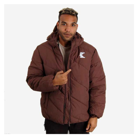 Zimní bunda Karl Kani OG Hooded Puffer Jacket Brown