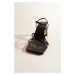 H & M - Sandálky's blokovým podpatkem - černá