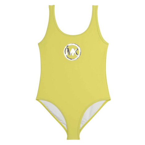Jednodílné dětské plavky Michael Kors žlutá barva