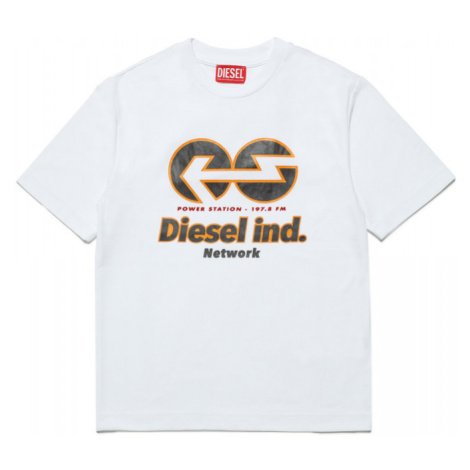 Tričko diesel tjuste18 over maglietta bílá