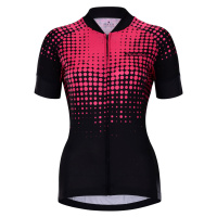 HOLOKOLO Cyklistický dres s krátkým rukávem - FROSTED LADY - růžová/černá
