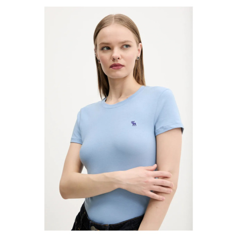 Tričko Abercrombie & Fitch modrá barva, KI139-5273