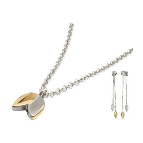 Boccia Titanium Elegantní zvýhodněná bicolor sada (náhrdelník, náušnice)