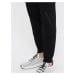 Men's sweatpants with stitching and zipper on leg - black V1 OM-PASK-0147