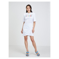 Bílé šaty Versace Jeans Couture Rainbow