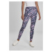 Dámské legíny // Urban classics Ladies High Waist Tie Dye Leggings darkshadow/pink