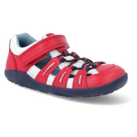 Barefoot sandály Bobux - Summit Red + Navy červené