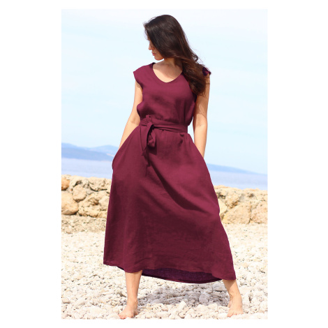 Lněné české maxi šaty Lotika Premium quality