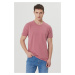 ALTINYILDIZ CLASSICS Pánské suché růžové tričko Slim Fit Slim Fit s klasickým výstřihem s krátký