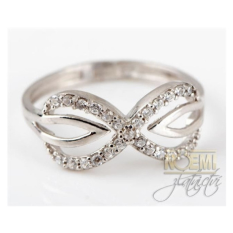 Stříbrný prsten s čirými zirkony 556392f Silver style