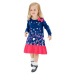Dívčí šaty - WINKIKI WKG 92563, tmavě modrá / růžová Barva: Modrá tmavě