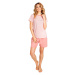 Yoclub Dámské krátké bavlněné pyžamo PIA-0020K-A110 Růžové
