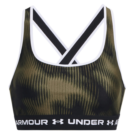 Under Armour UA Crossback Mid Print Dámská sportovní podprsenka US 1361042-390