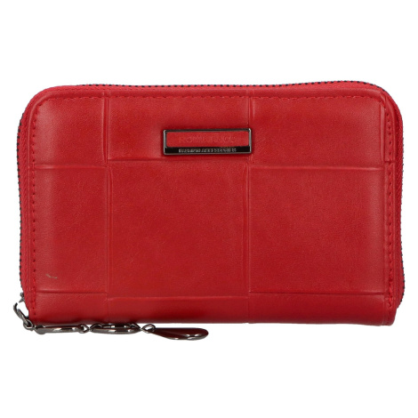 Praktická mladistvá dámská koženková peněženka Manni, červená ROMINA & CO