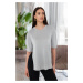 Trendyol Gray Short Sleeve Knitwear Sweater