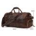 Vintážní kožená taška 52cm cestovní weekend bag