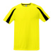 Starworld Unisex kontrastní sportovní tričko SW309 Fluorescent Yellow