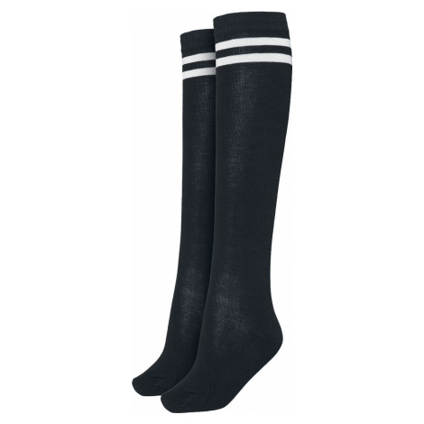 Urban Classics Ladies College Socks Ponožky cerná/bílá