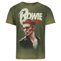 David Bowie Smoking Tričko zelená
