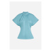 Tričko karl lagerfeld zip sleeve t-shirt still water