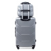 Rogal Stříbrná sada 2 luxusních plastových kufrů "Luxury" - M (35l), L (65l)
