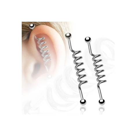 Piercing do ucha spirála - Délka piercingu: 38 mm Šperky eshop