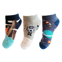 Chlapecké kotníkové ponožky Aura.Via - GDF6993, modrá/ vzor 2 Barva: Mix barev