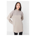 Trendyol Mink Color Blocked Knitted Tunic