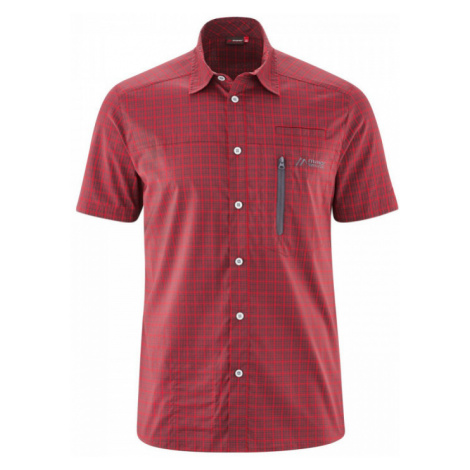 Pánská košile Maier Sports Mats S/S red/grey