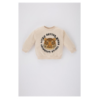 DEFACTO Baby Boy Crew Neck Tiger Pattern Sweatshirt