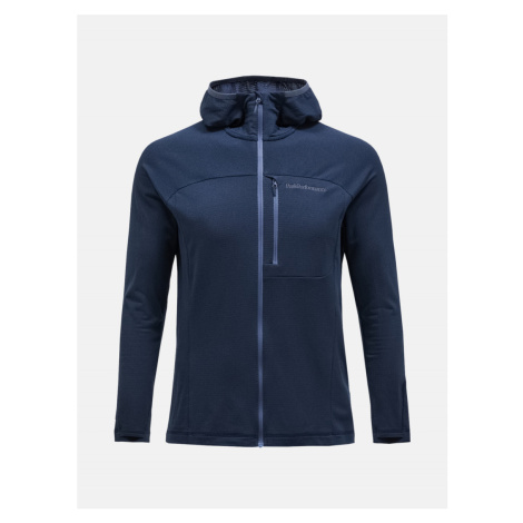 Mikina peak performance m light zip hood fleece modrá