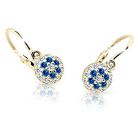 Cutie Jewellery Zlaté dětské náušnice C2150-10-X-1 modrá