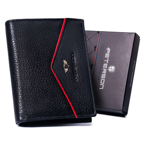 Pánská kožená peněženka Peterson PDM-1635 černá