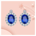 Sisi Jewelry Náušnice Swarovski Elements Fiona Sapphire E1323-KSE0063 (3) Modrá