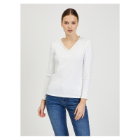 Bílé dámské tričko s dlouhým rukávem ORSAY - Dámské